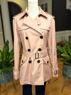 Coach Classic 2010s Blush Pink Belted Trench Coat M (GUC)